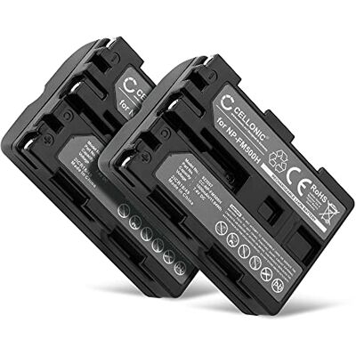 CELLONIC 2X Batería Compatible con Sony A68 SLT-A68, NP-FM500H 1600mAh, 7.4V, Litio para Sony Alpha 68 (α68 ILCA-68), Alpha 77 II (A77 II ILCA-77M2), DSLR-A100 (α100), DSLR-A200 (α200) CELLONIC 2X Batería Compatible con Sony A68 SLT-A68, NP-FM500H 1600mAh, 7.4V, Litio para Sony Alpha 68 (α68 ILCA-68), Alpha 77 II (A77 II ILCA-77M2), DSLR-A100 (α100), DSLR-A200 (α200)
