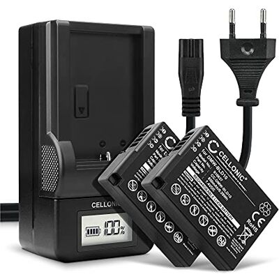 CELLONIC 2X Batería Compatible con Panasonic Lumix DMC-G3, DMW-BLD10 900mAh, 7.2V, Ion de litio para Panasonic Lumix DMC-GF2, DMC-GX1 CELLONIC 2X Batería Compatible con Panasonic Lumix DMC-G3, DMW-BLD10 900mAh, 7.2V, Ion de litio para Panasonic Lumix DMC-GF2, DMC-GX1