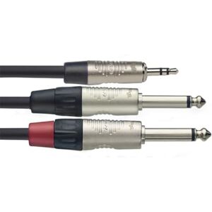 Stagg Cable jack a mini jack (6.3 mm-3.5 mm, mono/estéreo) Stagg Cable jack a mini jack (6.3 mm-3.5 mm, mono/estéreo)