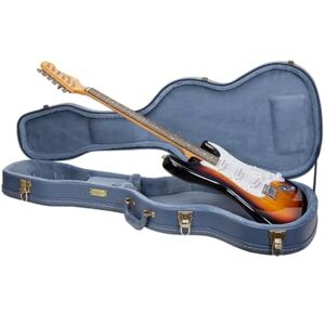 Crossrock Relief Series Funda de Madera para Guitarras eléctricas semihuecas de 6 Cuerdas Estilo 335, con Superficie Altamente Texturizada, Forro Polar de imitación de visón, Cierres de Crossrock Relief Series Funda de Madera para Guitarras eléctricas semihuecas de 6 Cuerdas Estilo 335, con Superficie Altamente Texturizada, Forro Polar de imitación de visón, Cierres de