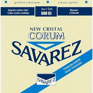 Savarez Cuerdas para Guitarra Clásica New Cristal Corum Juego 500CJ Tensión Alta, Azul Savarez Cuerdas para Guitarra Clásica New Cristal Corum Juego 500CJ Tensión Alta, Azul