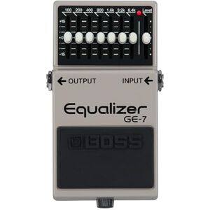 Boss Pedal ecualizador de 7 bandas — Pedal ecualizador compacto de 7 bandas con deslizadores de EQ ajustable Boss Pedal ecualizador de 7 bandas — Pedal ecualizador compacto de 7 bandas con deslizadores de EQ ajustable