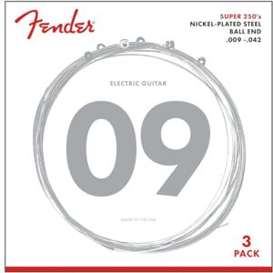 Fender Super 250L NPS Ball End Strings (.009-.042 Gauges) 3-Pack Fender Super 250L NPS Ball End Strings (.009-.042 Gauges) 3-Pack
