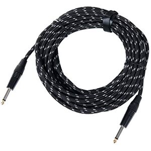 Pronomic Stage INST-10T Cable de Instrumento 10m (jack de 6,3 mm, funda textil, cable para guitarra, puntas chapadas en oro, alivio de tensión con cierre de contacto) negro/blanco Pronomic Stage INST-10T Cable de Instrumento 10m (jack de 6,3 mm, funda textil, cable para guitarra, puntas chapadas en oro, alivio de tensión con cierre de contacto) negro/blanco