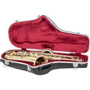Crossrock Funda ABS para saxofón tenor Interior de terciopelo rojo, bolsillo para accesorios, cierre de seguridad y correa desmontable () Crossrock Funda ABS para saxofón tenor Interior de terciopelo rojo, bolsillo para accesorios, cierre de seguridad y correa desmontable ()