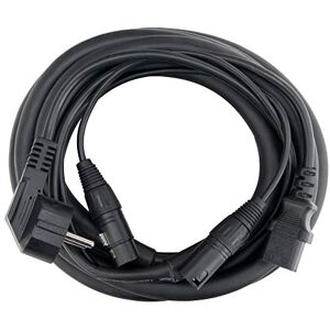 Pronomic Stage Cable Híbrido Enchufe Schuko a Conector IEC, XLR/XLR 6m (ideal para cablear cajas activas, altavoces PA, efectos de luz y iluminación escénica) Pronomic Stage Cable Híbrido Enchufe Schuko a Conector IEC, XLR/XLR 6m (ideal para cablear cajas activas, altavoces PA, efectos de luz y iluminación escénica)