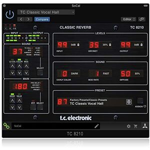 TC Electronic TC8210-DT Classic Mixing Reverb Plug-in con controlador de hardware dedicado TC Electronic TC8210-DT Classic Mixing Reverb Plug-in con controlador de hardware dedicado