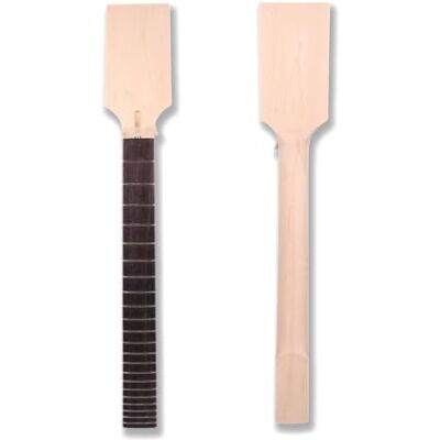 yinfente Repuesto de cuello de guitarra eléctrica sin terminar 22 trastes para guitarra eléctrica LP ST, cabezal de palisandro Diapasón de la marca (24-3/4 pulgadas) yinfente Repuesto de cuello de guitarra eléctrica sin terminar 22 trastes para guitarra eléctrica LP ST, cabezal de palisandro Diapasón de la marca (24-3/4 pulgadas)