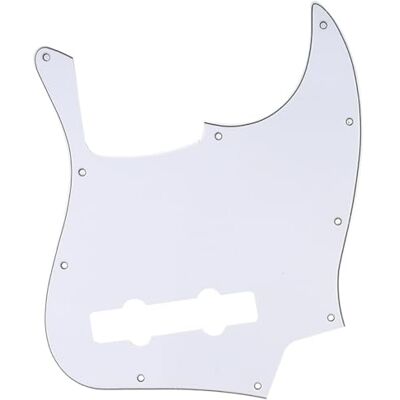 Musiclily Pro 5 Cuerdas 10 Agujeros Golpeador J Bass 3 capas Blanco para Bajo Fender Jazz Bass Mexican Musiclily Pro 5 Cuerdas 10 Agujeros Golpeador J Bass 3 capas Blanco para Bajo Fender Jazz Bass Mexican