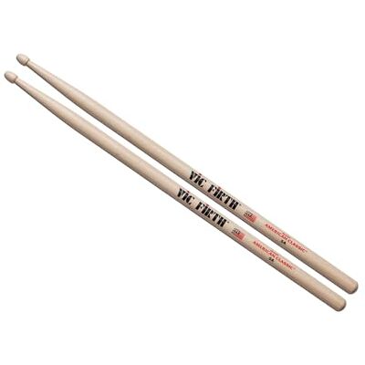 Vic Firth 5A Baqueta para cajas y baterías (longitud 16", punta de madera), color marrón Vic Firth 5A Baqueta para cajas y baterías (longitud 16", punta de madera), color marrón