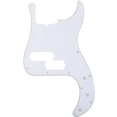 Musiclily Pro 5 Cuerdas 13 Agujeros Estilo Contemporáneo P Bass Pickguard Golpeador para Bajo Fender Precision Bass American,3 capas Blanco Musiclily Pro 5 Cuerdas 13 Agujeros Estilo Contemporáneo P Bass Pickguard Golpeador para Bajo Fender Precision Bass American,3 capas Blanco