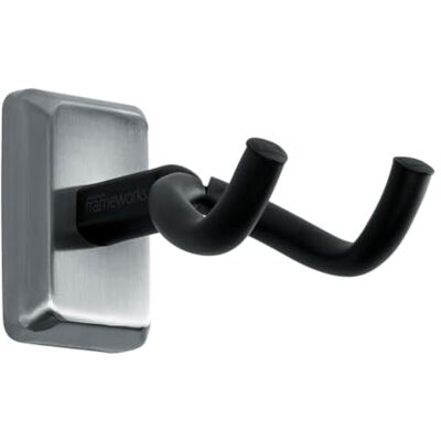 Gator Frameworks Soporte de Pared para Guitarra Compatible con la Mayoría de Guitarras, Acústicas, Eléctricas o Bajo, con Placa de Montaje en Cromo Satinado () Gator Frameworks Soporte de Pared para Guitarra Compatible con la Mayoría de Guitarras, Acústicas, Eléctricas o Bajo, con Placa de Montaje en Cromo Satinado ()