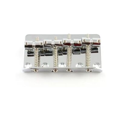 Allparts "Puente de bajo" de repuesto y piezas pequeñas para guitarra eléctrica, cromo Allparts "Puente de bajo" de repuesto y piezas pequeñas para guitarra eléctrica, cromo
