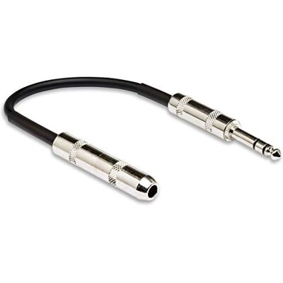 Hosa DOC-106, Insert Direct-out Adaptor, Serviceable 1/4 in TRS to 1/4 in TSF, 6 in Hosa DOC-106, Insert Direct-out Adaptor, Serviceable 1/4 in TRS to 1/4 in TSF, 6 in