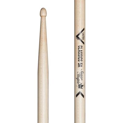 Vater Varillas 5A Classic Series Sugar Maple Punta de madera de borla Vater Varillas 5A Classic Series Sugar Maple Punta de madera de borla