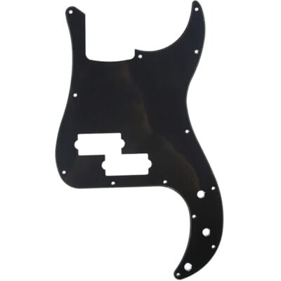Musiclily Pro 13 Agujeros P-Bass Pickguard Golpeador 1 capa Negro para Bajo Fender Precision Bass Standard American/Mexican Musiclily Pro 13 Agujeros P-Bass Pickguard Golpeador 1 capa Negro para Bajo Fender Precision Bass Standard American/Mexican