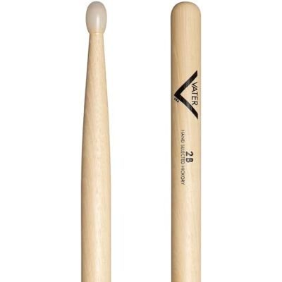 Vater Baqueta (2b, 16.0 pulgadas de longitud, punta de nailon, madera), color madera Vater Baqueta (2b, 16.0 pulgadas de longitud, punta de nailon, madera), color madera