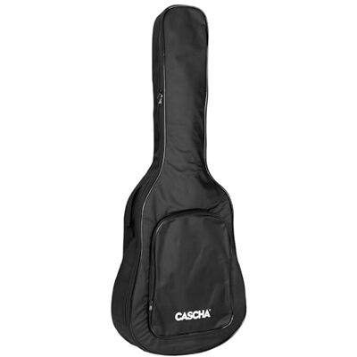 Cascha Funda para Guitarra acústica – Funda estándar con Forro Interior Acolchado, Material Impermeable y Correas para el Hombro, protección Resistente para Guitarras 4/4, Color Negro Cascha Funda para Guitarra acústica – Funda estándar con Forro Interior Acolchado, Material Impermeable y Correas para el Hombro, protección Resistente para Guitarras 4/4, Color Negro