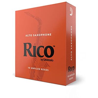 D'Addario Cañas Rico Organic para Saxofón Alto, Fuerza 2.5, Paquete de 10 D'Addario Cañas Rico Organic para Saxofón Alto, Fuerza 2.5, Paquete de 10