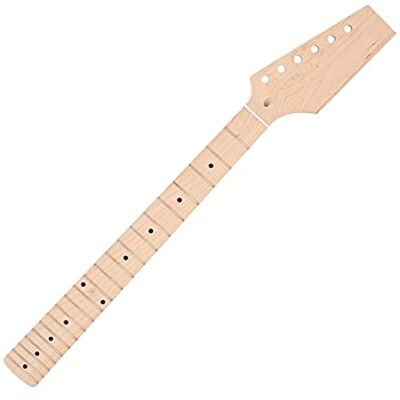 gear4music Recambio mástil guitarra eléctrica de Arce 21 trastes Acabado satinado en forma de C para una sensación suave, cabezal en blanco con agujeros listos, 21 trastes con truss rod gear4music Recambio mástil guitarra eléctrica de Arce 21 trastes Acabado satinado en forma de C para una sensación suave, cabezal en blanco con agujeros listos, 21 trastes con truss rod