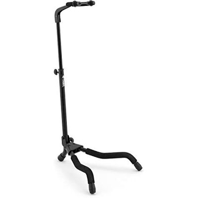 Tiger Soporte de guitarra plegable en negro, para guitarra acústica, guitarra eléctrica, bajo Tiger Soporte de guitarra plegable en negro, para guitarra acústica, guitarra eléctrica, bajo