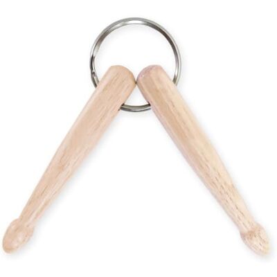 keepdrum Mini baquetas de madera llavero idea de regalo para bateristas y otros músicos keepdrum Mini baquetas de madera llavero idea de regalo para bateristas y otros músicos
