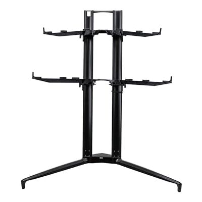 QUIK LOK STAY Soporte para piano de 2 niveles, color negro QUIK LOK STAY Soporte para piano de 2 niveles, color negro