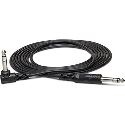 Hosa CSS-110R, Balanced Interconnect, 1/4 in TRS to Right-angle 1/4 in TRS, 10 ft Hosa CSS-110R, Balanced Interconnect, 1/4 in TRS to Right-angle 1/4 in TRS, 10 ft