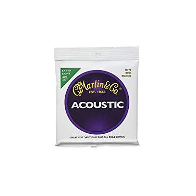 Martin Cuerdas de guitarra acústica M170 Extra Light .010 .047 (0,25 mm 1,19 mm) (2 paquetes) Martin Cuerdas de guitarra acústica M170 Extra Light .010 .047 (0,25 mm 1,19 mm) (2 paquetes)