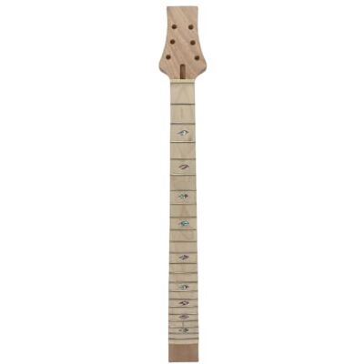yinfente Cuello de guitarra eléctrica de 22 trastes, madera de caoba de 62.9 cm con diapasón de arce, bonito juego de incrustaciones en el talón, reemplazo de proyecto de guitarra yinfente Cuello de guitarra eléctrica de 22 trastes, madera de caoba de 62.9 cm con diapasón de arce, bonito juego de incrustaciones en el talón, reemplazo de proyecto de guitarra