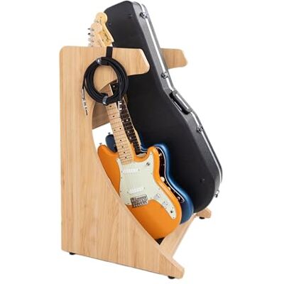 Gator Frameworks Soporte combinado Rack Elite Series para 3-4 guitarras y otros instrumentos, acabado arce natural mate () Gator Frameworks Soporte combinado Rack Elite Series para 3-4 guitarras y otros instrumentos, acabado arce natural mate ()