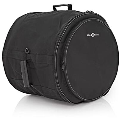 gear4music Funda acolchada para tambor de suelo con correa de 16" x 16" Bolsillo frontal para parches de repuesto, exterior de nylon resistente, acolchado de 10mm, ideal para conciertos gear4music Funda acolchada para tambor de suelo con correa de 16" x 16" Bolsillo frontal para parches de repuesto, exterior de nylon resistente, acolchado de 10mm, ideal para conciertos