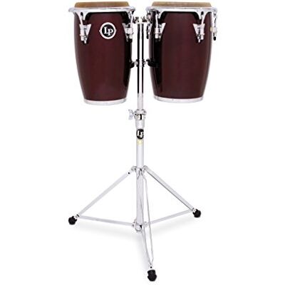 Latin Percussion Congaset Junior Congas 8" + 9", , Rojo vino, hardware cromado Latin Percussion Congaset Junior Congas 8" + 9", , Rojo vino, hardware cromado