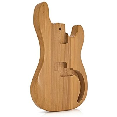 gear4music Recambio de cuerpo de guitarra baja en blanco de Natural Ash Cuerpo en bruto pre-tallado en fresno natural con secciones para electrónica, puente y mástil, forma clásica lacada gear4music Recambio de cuerpo de guitarra baja en blanco de Natural Ash Cuerpo en bruto pre-tallado en fresno natural con secciones para electrónica, puente y mástil, forma clásica lacada