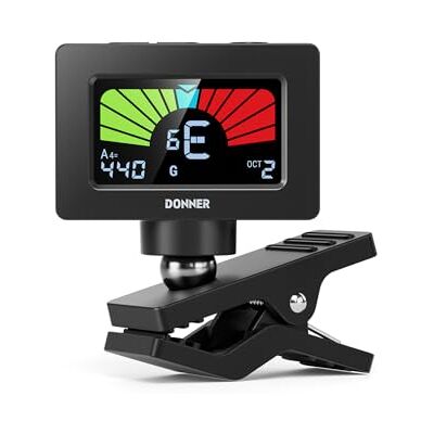 Donner Afinador de Guitarra Afinador Magnético de Guitarra con Pantalla LCD a Color para Guitarra Acústica/Eléctrica Ukelele Bajo Violín Banjo Afinación DT-10 Negro Donner Afinador de Guitarra Afinador Magnético de Guitarra con Pantalla LCD a Color para Guitarra Acústica/Eléctrica Ukelele Bajo Violín Banjo Afinación DT-10 Negro
