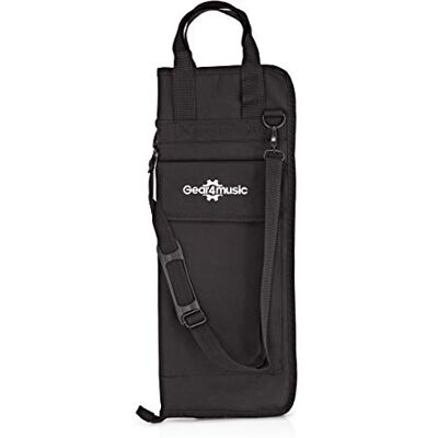 gear4music Funda para Baquetas de Asa de Transporte y Correa de Hombro, Protección Acolchada para Baquetas y Mazas, Cremallera Robusta gear4music Funda para Baquetas de Asa de Transporte y Correa de Hombro, Protección Acolchada para Baquetas y Mazas, Cremallera Robusta