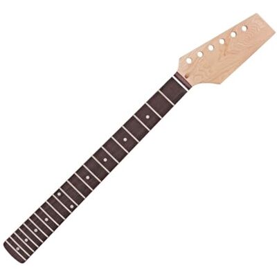 gear4music Mástil de Guitarra Eléctrica, Laminado de Álamo Mástil sin Tratar en Forma de C Cómoda, Cabezal en Blanco con Agujeros Listos, 21 Trastes con Truss Rod, Talón 58mm gear4music Mástil de Guitarra Eléctrica, Laminado de Álamo Mástil sin Tratar en Forma de C Cómoda, Cabezal en Blanco con Agujeros Listos, 21 Trastes con Truss Rod, Talón 58mm