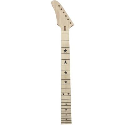 yinfente Guitarra Eléctrica Bajo Cuello Reemplazo 22 Trastes 25.5 Pulgadas Diapasón de Guitarra sin terminar Cuello yinfente Guitarra Eléctrica Bajo Cuello Reemplazo 22 Trastes 25.5 Pulgadas Diapasón de Guitarra sin terminar Cuello