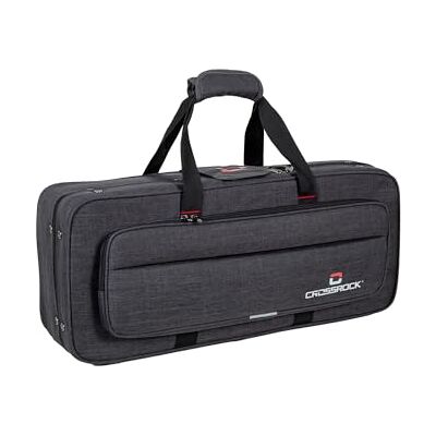 Crossrock Maletín de Espuma para saxofón Alto, con Correas Desmontables, Compartimento de Almacenamiento y Bolsillo Exterior, Color Gris Oscuro Crossrock Maletín de Espuma para saxofón Alto, con Correas Desmontables, Compartimento de Almacenamiento y Bolsillo Exterior, Color Gris Oscuro
