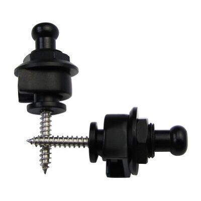 Musiclily Basic Enganches de Correa Cierres Seguridad Negro 2 Piezas Metal,Cabeza Redonda, Estilo Schaller, para Guitarra Eléctrica Acústica o Bajo Musiclily Basic Enganches de Correa Cierres Seguridad Negro 2 Piezas Metal,Cabeza Redonda, Estilo Schaller, para Guitarra Eléctrica Acústica o Bajo