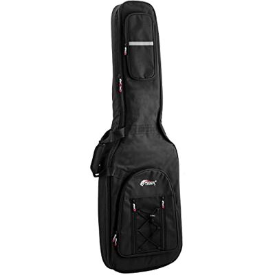 Tiger Luxus Funda para bajo Funda de guitarra acolchada de 18 mm con correas traseras y asa Tiger Luxus Funda para bajo Funda de guitarra acolchada de 18 mm con correas traseras y asa