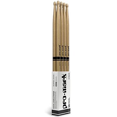 Promark Classic Forward 2B Baquetas, Punta de Madera, 4 Pares Promark Classic Forward 2B Baquetas, Punta de Madera, 4 Pares