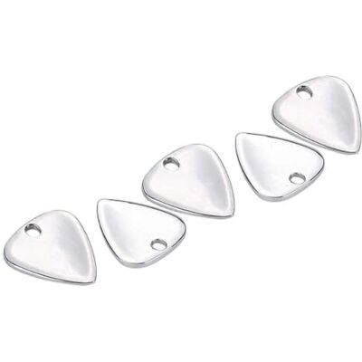 VBESTLIFE 5 PC P¨²as de Guitarra de Metal Premium Plectrum para su Accesorio de Instrumentos Musicales de Guitarra ac¨²stica o bajo el¨¦ctrico(Plata) VBESTLIFE 5 PC P¨²as de Guitarra de Metal Premium Plectrum para su Accesorio de Instrumentos Musicales de Guitarra ac¨²stica o bajo el¨¦ctrico(Plata)