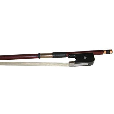 Stentor Arco de contrabajo doble, palo de madera de Brasil, rana de ébano, tamaño 1/4 Stentor Arco de contrabajo doble, palo de madera de Brasil, rana de ébano, tamaño 1/4