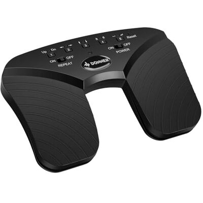 Donner Wireless Page Turner Pedal, pedal recargable para pasar páginas de música para tabletas y teléfonos, color negro Donner Wireless Page Turner Pedal, pedal recargable para pasar páginas de música para tabletas y teléfonos, color negro