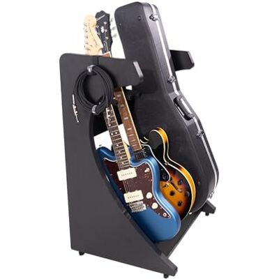 Gator Frameworks Soporte combinado Rack Elite Series para 3-4 guitarras y otros instrumentos, acabado negro estándar () Gator Frameworks Soporte combinado Rack Elite Series para 3-4 guitarras y otros instrumentos, acabado negro estándar ()