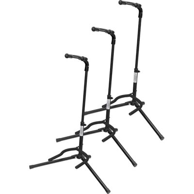 Classic Cantabile GS-200F Soporte Plegable Para Guitarras Set De 3 Compatible con guitarra, bajo, banjo, etc., Ambas horquillas plegables, Soportes plegables, Ajustable en altura de 57 a 75 cm Classic Cantabile GS-200F Soporte Plegable Para Guitarras Set De 3 Compatible con guitarra, bajo, banjo, etc., Ambas horquillas plegables, Soportes plegables, Ajustable en altura de 57 a 75 cm