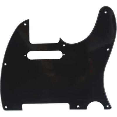 Musiclily Pro 8 Agujeros TL Pickguard Guitarra Golpeador 1 capa Negro para Guitarra Eléctrica Fender Tele Standard USA/México Estilo Moderno Musiclily Pro 8 Agujeros TL Pickguard Guitarra Golpeador 1 capa Negro para Guitarra Eléctrica Fender Tele Standard USA/México Estilo Moderno