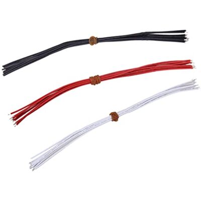Desconocido 30pcs Rojo 22awg Blanco Y Negro Alambre De Cable Para Conexion De Recogida Para Guitarra Y Otros Instrumentos Musicales Desconocido 30pcs Rojo 22awg Blanco Y Negro Alambre De Cable Para Conexion De Recogida Para Guitarra Y Otros Instrumentos Musicales