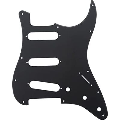 Musiclily Pro 11 Agujeros SSS Golpeador ST Pickguard 1 capa Negro Mate para Guitarra Eléctrica Fender Strat USA/México Standard Estilo Moderno Musiclily Pro 11 Agujeros SSS Golpeador ST Pickguard 1 capa Negro Mate para Guitarra Eléctrica Fender Strat USA/México Standard Estilo Moderno